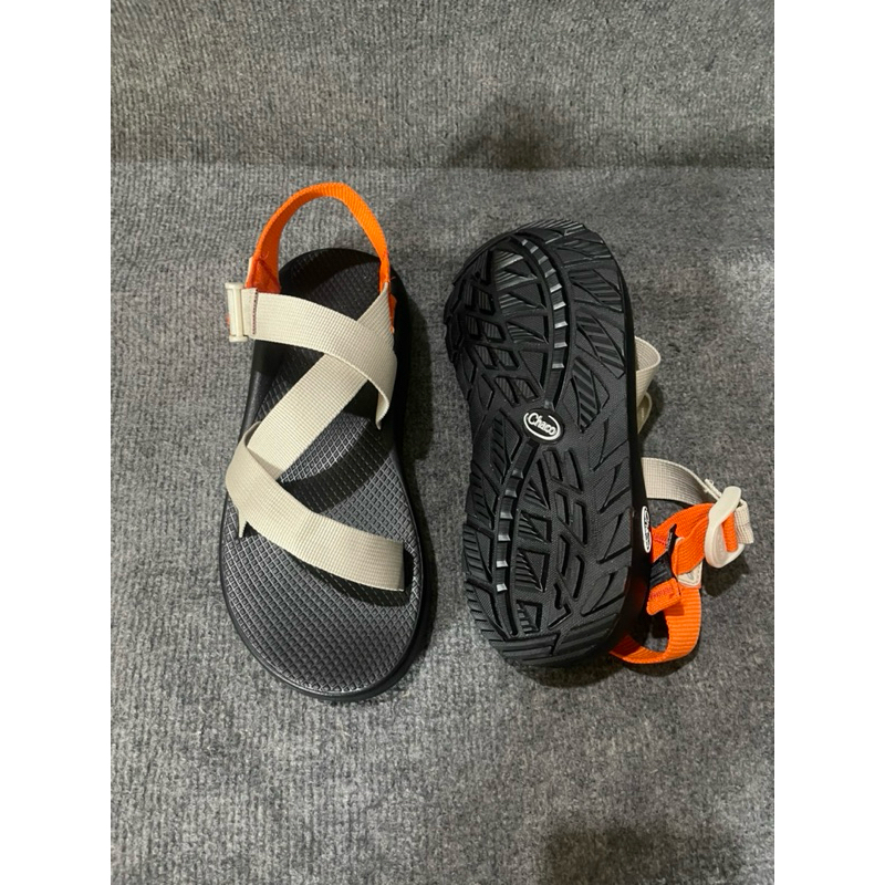 Giầy sandal chaco nam trắng kem got cam nam nữ