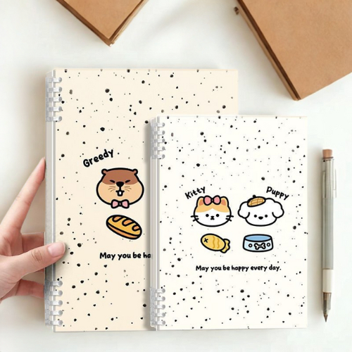Vở Còng, Sổ Bìa Còng A5 B5 Mẫu Gấu Capybara - Sổ Còng Thay Được Giấy, Lõi giấy Refill Sổ Còng