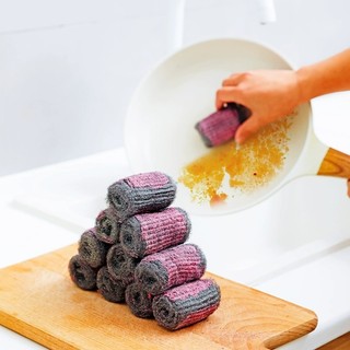 Bộ 8 Miếng Chà Rửa Xoong Nồi Vật Dụng Kim Loại Bonstar Soap Nhật Bản KURASHI RHYTHM