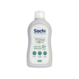 [Tặng 2 Khăn Sữa] Nước tắm gội thảo dược SACHI cho bé Chai 500ml