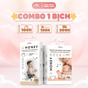 Tã/bỉm Dán Quần Honey Premium Mềm Mại, An Toàn Đủ Size Cho Bé Từ 3kg - 25kg