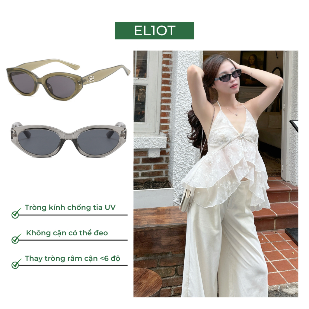 Kính râm mắt mèo ELIOT EYEWEAR kiểu dáng thời trang tròng kính chống tia UV400 phù hợp với cả nam và nữ 2031