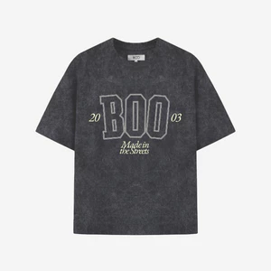 Áo Thun BOO Unisex Cotton Overfit Vải Wash In Logo Made In The Streets EST 03 Chất Liệu Thoáng Mát