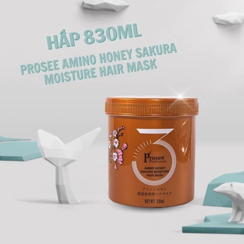 Hộp Hấp Phục Hồi Prosee PT1 Amino Honey 830ml  | Dưỡng Tóc Mềm Mượt & Dễ Chải
