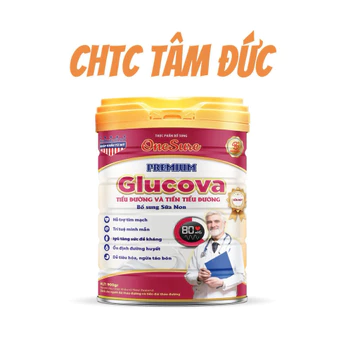 Lon 900g sữa Onesure Glucova Premium Cho Người Tiểu Đường & Tiền Tiểu Đường