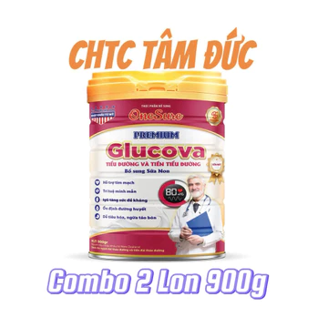 Combo 2 Lon 900g sữa Onesure Glucova Premium Cho Người Tiểu Đường & Tiền Tiểu Đường