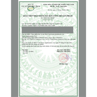 TPBVSK Viên Uống Bảo Vệ Sức Khỏe Codeage Liposomal Glutathione, hộp 60 viên.