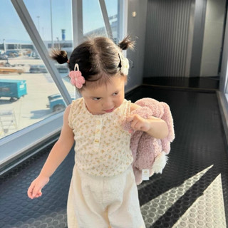 [Loại Đẹp] Kẹp Hoa handmade len cotton nhiều màu sắc by MiuMiuBeBe