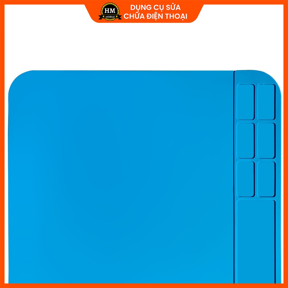 Thảm lót sửa chữa điện thoại chịu nhiệt 300x200x1.3mm, dùng kê máy, để ốc vít khi tháo lắp, hàn khò