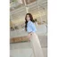 Áo sơ mi nữ GILLEE dáng classic trơn giấu nẹp vải Kate lụa thoải mái thanh lịch công sở FAS368