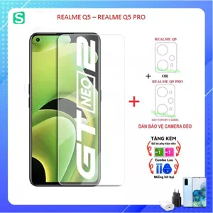 Kính cường lực realme q5 / q5 pro / gt neo 2 trong suốt không full màn hình + dán bảo vệ camera