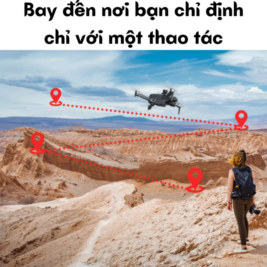 Drone L600-1 Promax, Tay Cầm Màn Hình RC Quay Chụp 4K có Gimbal Chống Rung 3 Chục, Flycam Mini