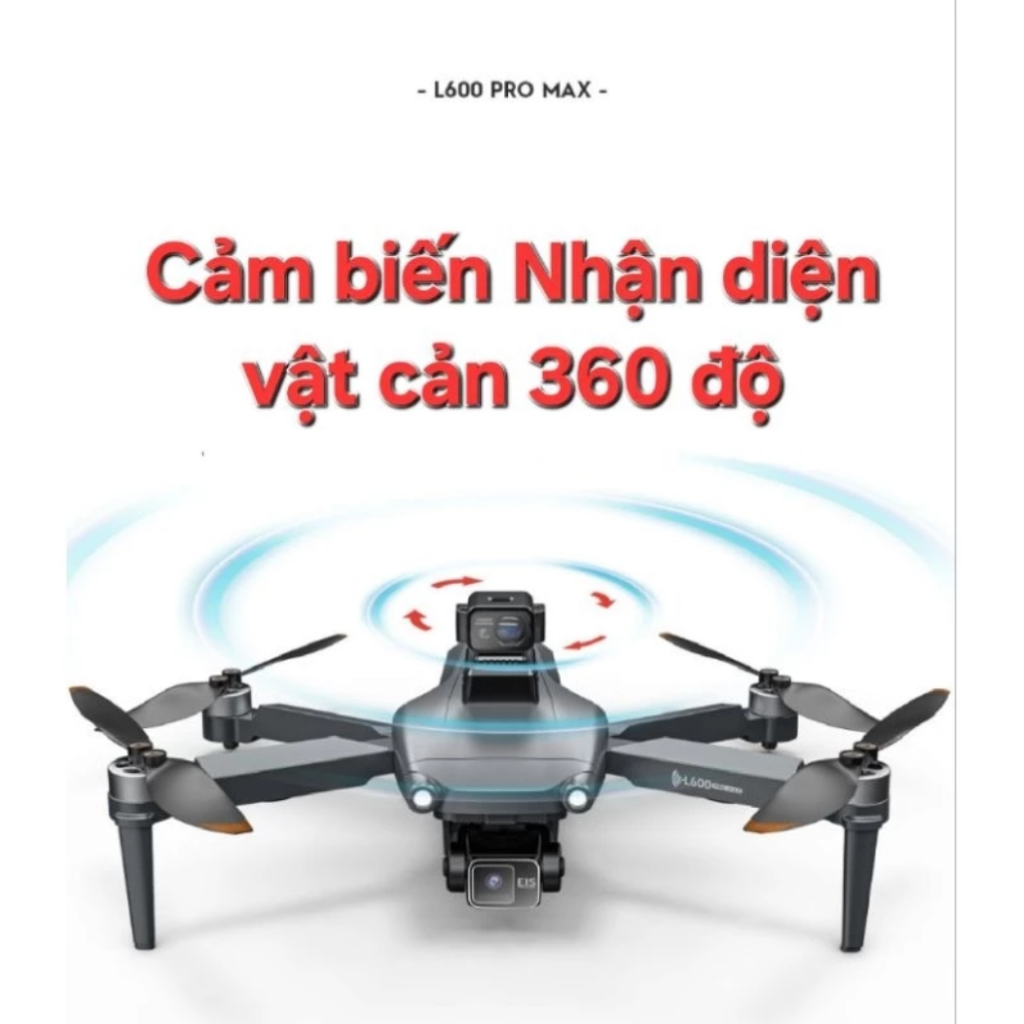 Drone L600-1 Promax, Tay Cầm Màn Hình RC Quay Chụp 4K có Gimbal Chống Rung 3 Chục, Flycam Mini