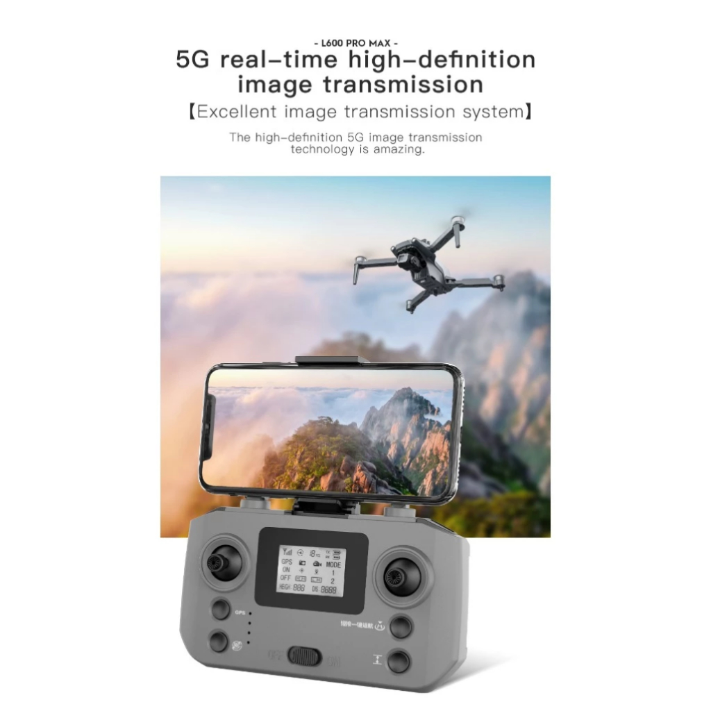 Drone L600-1 Promax, Tay Cầm Màn Hình RC Quay Chụp 4K có Gimbal Chống Rung 3 Chục, Flycam Mini