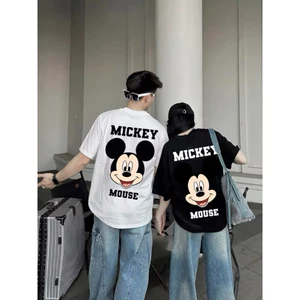 Áo Thun Chuột Mickey Form Rộng Unisex Nam Nữ Định Lượng 260gsm