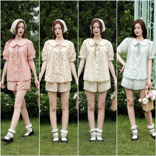 𝗛𝗮̀𝗻𝗴 𝗰𝗵𝗶́𝗻𝗵 𝗵𝗮̃𝗻𝗴 Set Đồ Ngủ Pyjama Rosie thắt nơ cao cấp form rộng - ON WORKSHOP