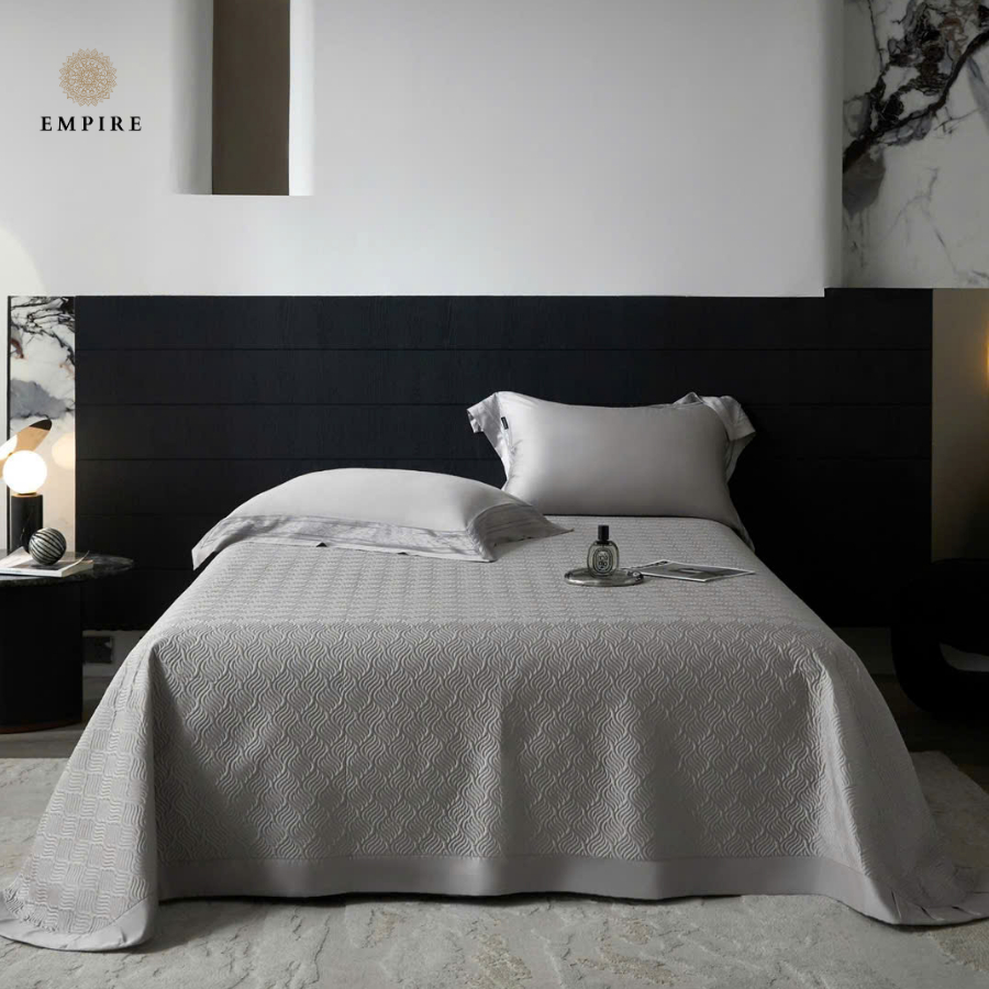 [Tặng chăn hè] Bộ chăn ga gối đệm 5 món tencel 120s EMPIRE cao cấp chăn drap kích thước theo nhu cầu