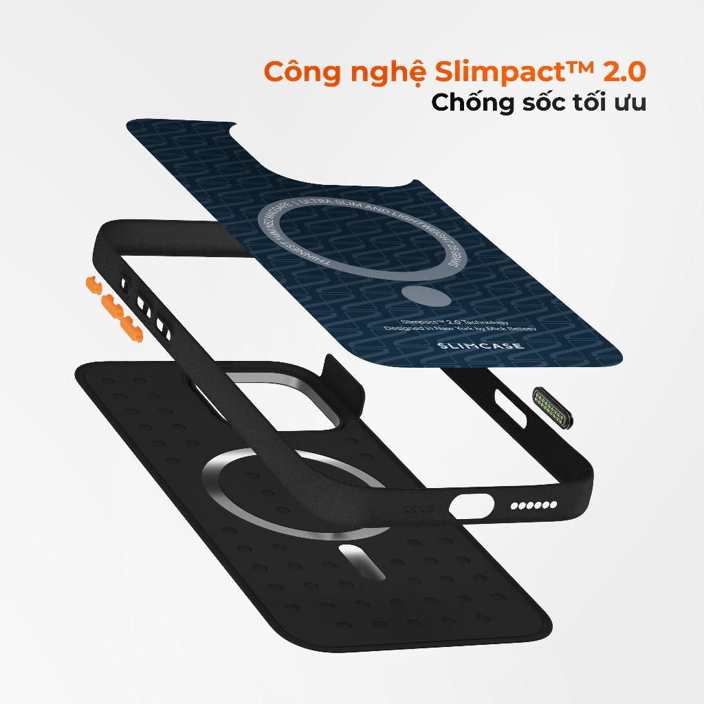 Ốp lưng SPORT iPhone 15 Pro / 15 Pro Max & 16 Pro Max SLIMCASE - Chống sốc, chống trượt, hỗ trợ sạc không dây