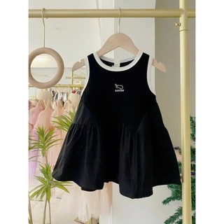 Váy xoè trơn hình in đơn giản cho bé gái từ 9-33kg
