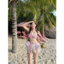 SET BIKINI ĐI BIỂN MÙA HÈ HAWAII VÁY TUA RUA ĐỦ PHỤ KIỆN(ẢNH THẬT)