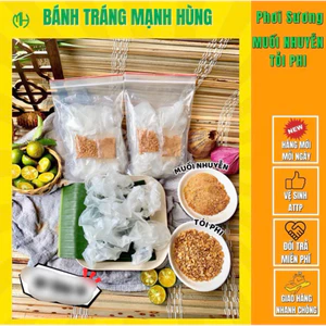 Bánh tráng phơi sương MUỐI TỎI thơm cay - Bánh Tráng Mạnh Hùng