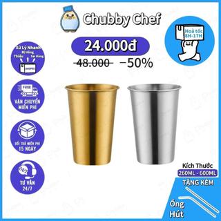 Ly trơn inox 304 cao cắp Hàn Quốc Chubby Chef đơn giản sang trọng và an toàn cho sức khỏe