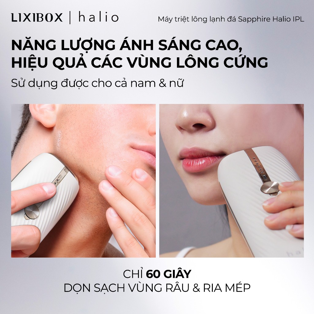 [SPLIVE] Máy Triệt Lông Lạnh Sapphire Halio InfinityGlow Advanced IPL Sapphire Cooling Hair Removal Device