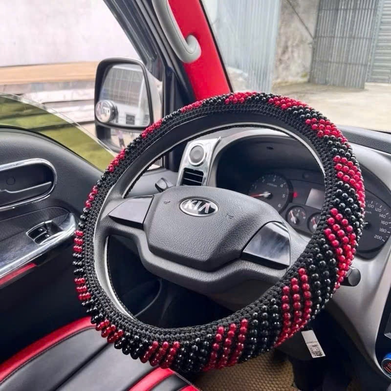 Bọc vô lăng xe con, xe tải, xe khách bằng Hạt cườm Hàn Quốc cao cấp thoáng khí chống mồ hôi tay đủ size cho các dòng xe