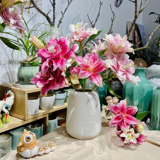 Bình Hoa Đu Đủ Men Thổ Cẩm Gốm Bát Tràng - Bình Hoa Decor Trang Trí - Bình Cắm Hoa Đu Đủ Men Nâu Ganh Thổ Cẩm