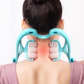 Dụng Cụ Massage Cổ Vai Gáy 6 Bánh Lăn 360 Độ – Giảm Đau Mỏi Vai Gáy, Thư Giãn Tại Nhà