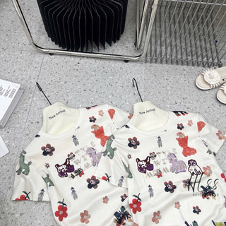 Áo phông cotton hoạ tiết bông hoa Style with MSK #17695