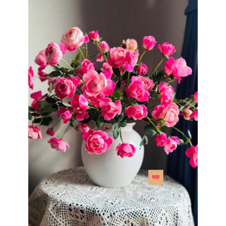 [ thanh lý lỗ Giá sỉ ] Bình gốm Bát Tràng dáng vò tròn quốc dân men trắng lì vân ganh cắm hoa trang trí phòng khách đẹp