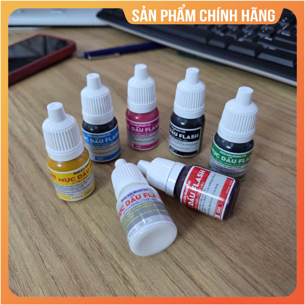 Mực dấu in trên nhiều chất liệu, mực dấu flash dùng đóng bao bì, nhựa ...