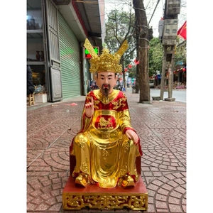 Tượng ngũ vị tôn quan gỗ mít Sơn son thếp vàng