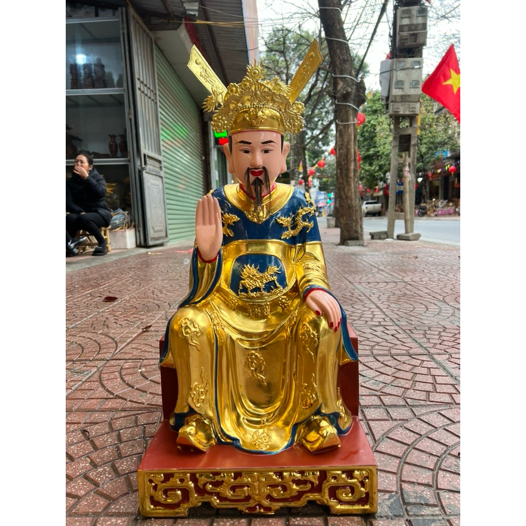 Tượng ngũ vị tôn quan gỗ mít Sơn son thếp vàng