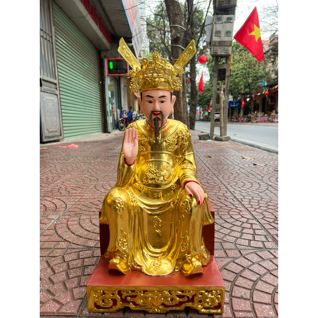 Tượng ngũ vị tôn quan gỗ mít Sơn son thếp vàng