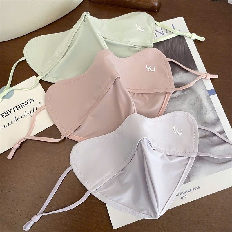 Khẩu Trang Vải Lụa UPF 50+ Chống Nắng, Mềm Mại, Form Ôm Mặt Đẹp, Tái Sử Dụng, Nhiều Màu Pastel