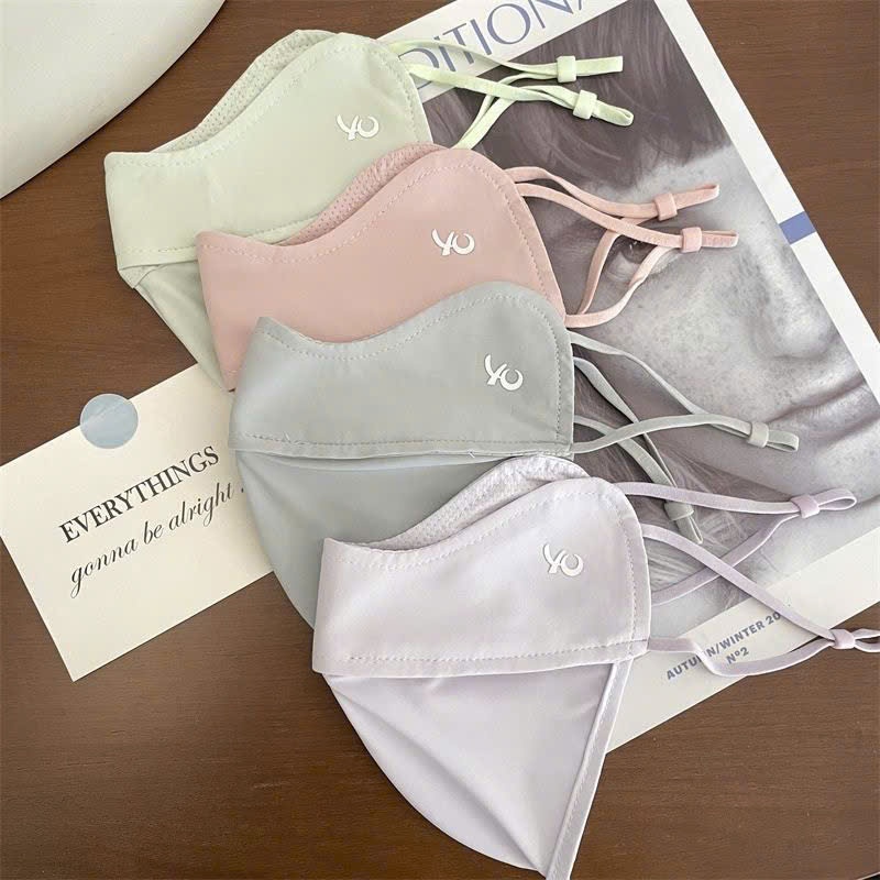 Khẩu Trang Vải Lụa UPF 50+ Chống Nắng, Mềm Mại, Form Ôm Mặt Đẹp, Tái Sử Dụng, Nhiều Màu Pastel
