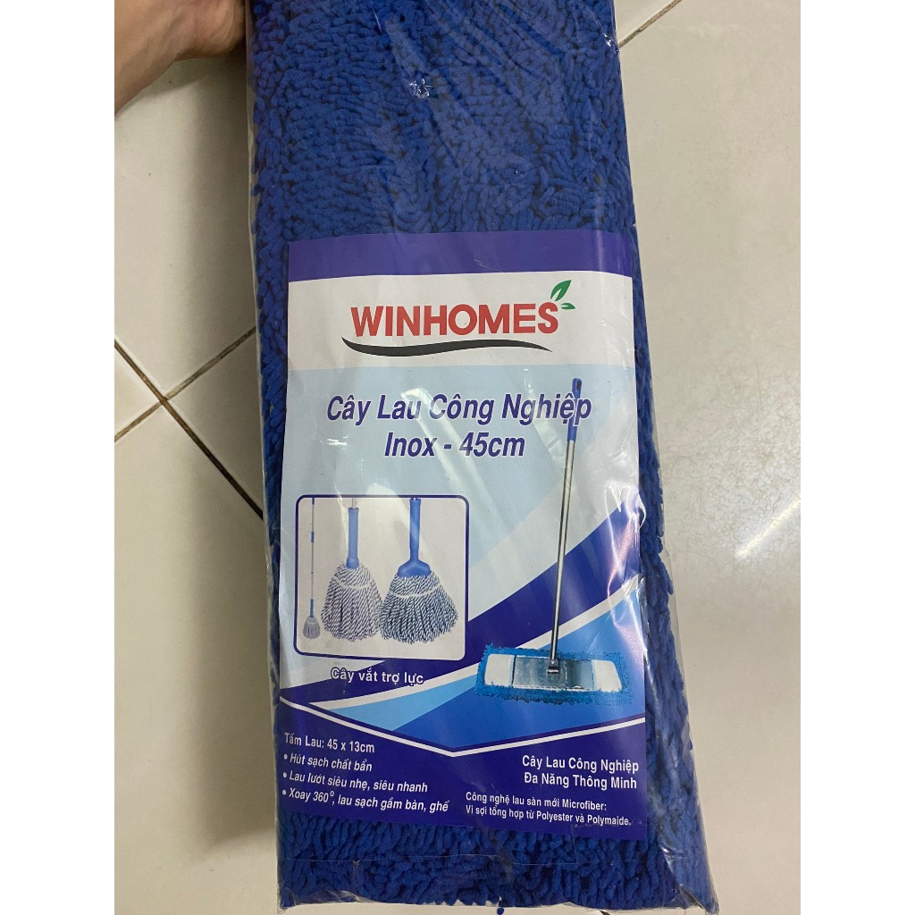 Chổi Lau Nhà Công Nghiệp Cán Rút 45cm 60cm Cây Lau Inox Lỗi Đổi 1