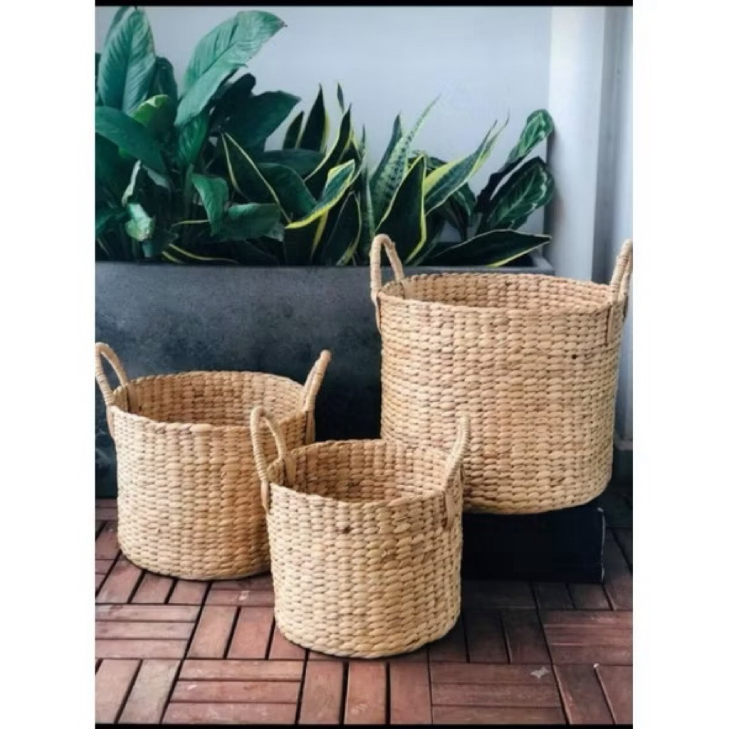 Giỏ lục bình đựng đồ, trồng cây , trang trí decor siêu đẹp , có nhiều kích thước , from túi cứng cáp