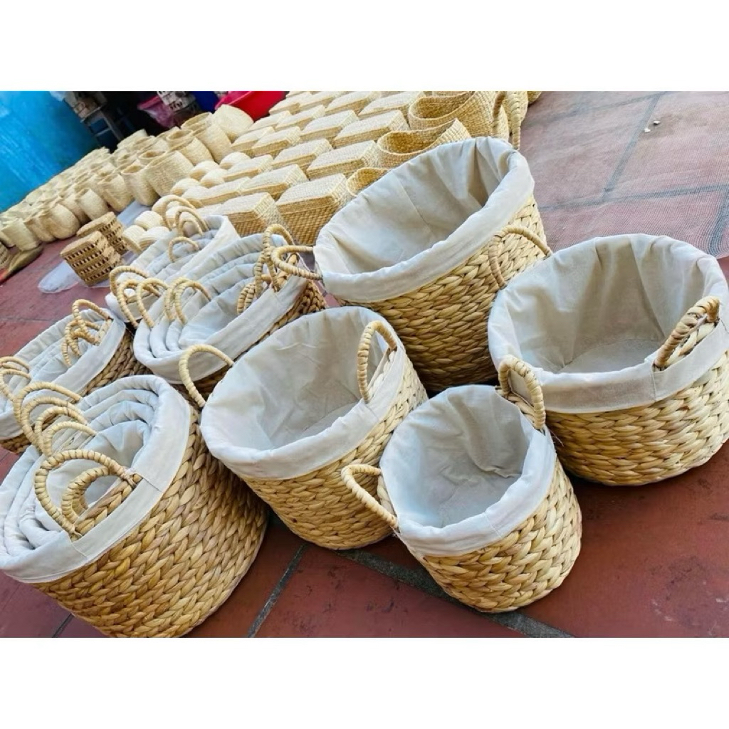 Giỏ lục bình đựng đồ, trồng cây , trang trí decor siêu đẹp , có nhiều kích thước , from túi cứng cáp