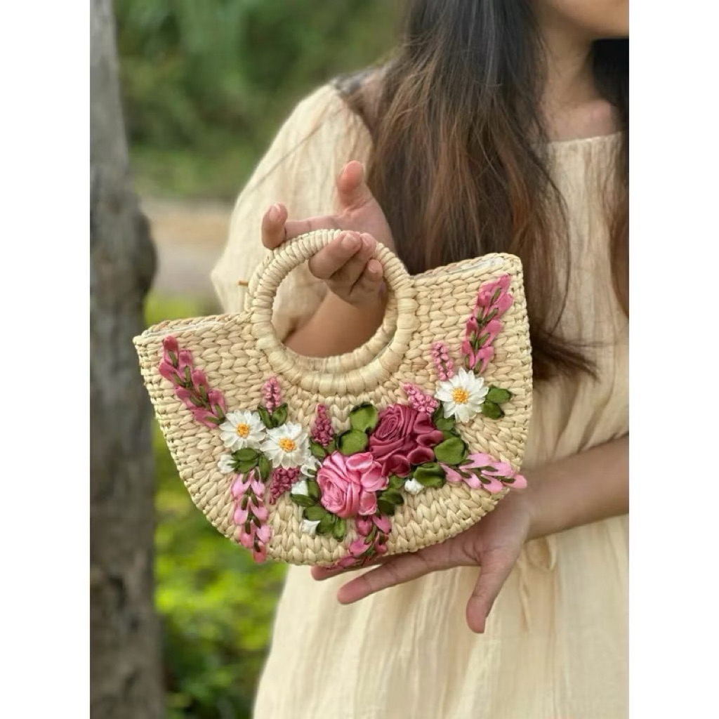 Túi cói lục bình HandMade ⚡️Giá rẻ Vô địch⚡️ túi lục bình chụp ảnh áo dài , chụp ảnh thời trang
