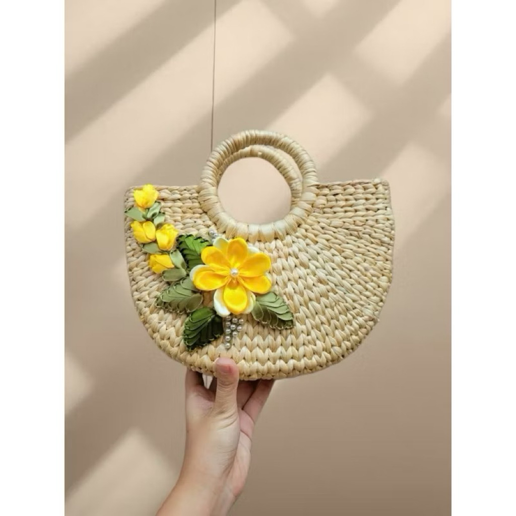 Túi cói lục bình HandMade ⚡️Giá rẻ Vô địch⚡️ túi lục bình chụp ảnh áo dài , chụp ảnh thời trang