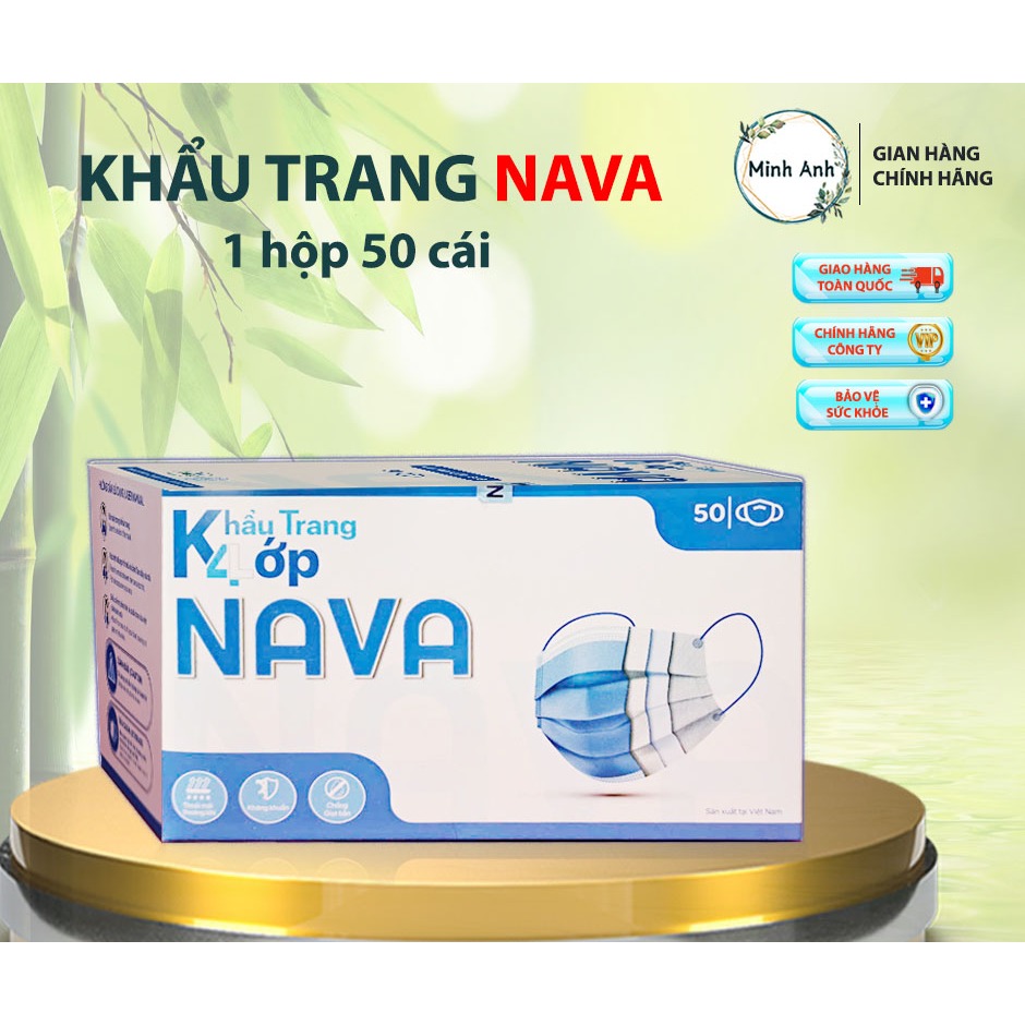 [ Hỏa tốc ] COMBO 3 HỘP - Khẩu trang y tế 4 lớp NAVA chính hãng
