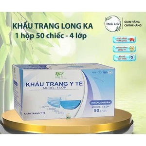 KHẨU TRANG Y TẾ 4 LỚP - LONG KA - 1 HỘP 50 CÁI