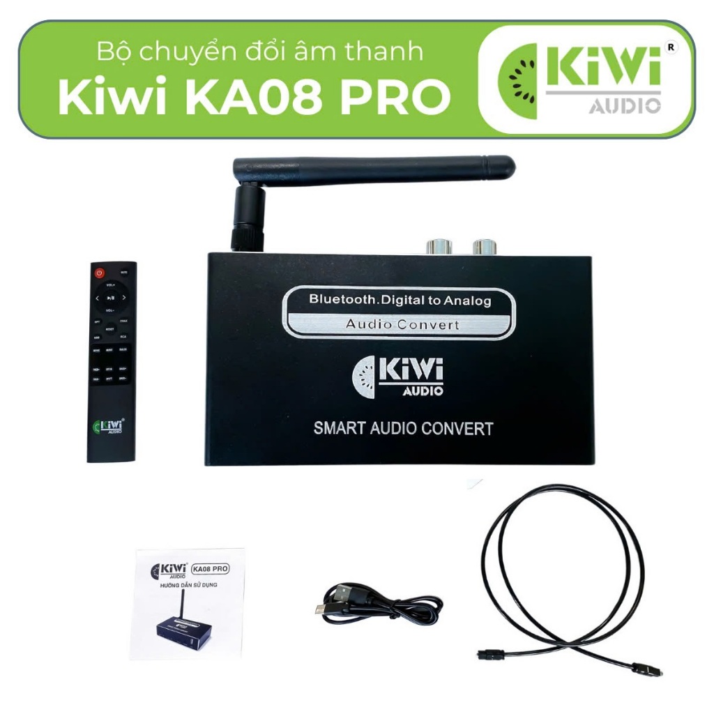Kiwi KA08 PRO Bluetooth Bộ chuyển đổi Âm Thanh kỹ thuật số Optical ...