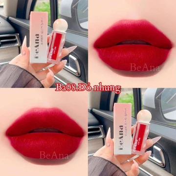 Son BeaAna son đỏ nhung, son đỏ ruby đỏ thuần lạnh son đỏ cherry, son đỏ gạch lì dành cho mọi loại da