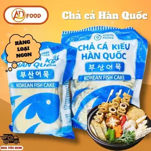 CHẢ CÁ HÀN QUỐC Greenfood 450g. Làm từ surimi. Món ăn vặt tiện lợi nấu mì cay tokbokki thả lẩu
