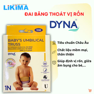 Đai Thoát Vị Rốn - Băng Rốn Thoát Vị Cho Bé Dyna 1338-001 Likima