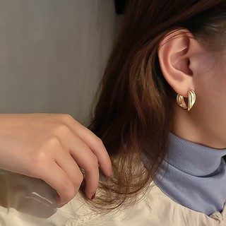 IK Khuyên Tai Kim Loại Vàng Hình Tròn Khoen Tròn Sang Trọng Thanh Lịch T31